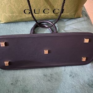 PRE LOVED LV  BLUE MONOGRAM MINI LIN ALMA LONG